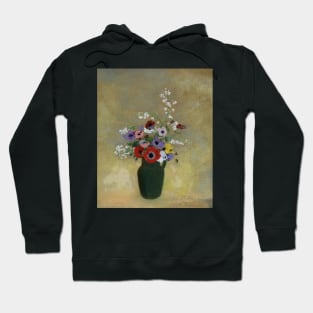 Large Green Vase with Mixed Flowers by Odilon Redon Hoodie